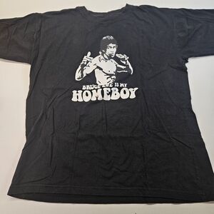 Bruce Lee is my Homeboy Streetwear X-Large Black T-Shirt Hong Kong Shirt